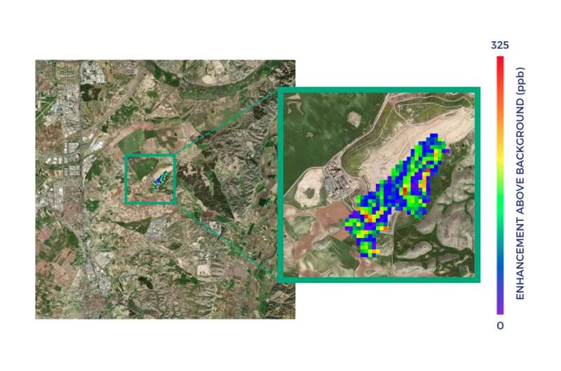 Satellites detect large methane emissions from Madrid landfills