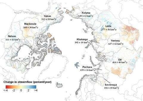 ماهواره ها نشان می دهند که رودخانه های قطب شمال سریعتر از آنچه ما فکر می کردیم در حال تغییر هستند