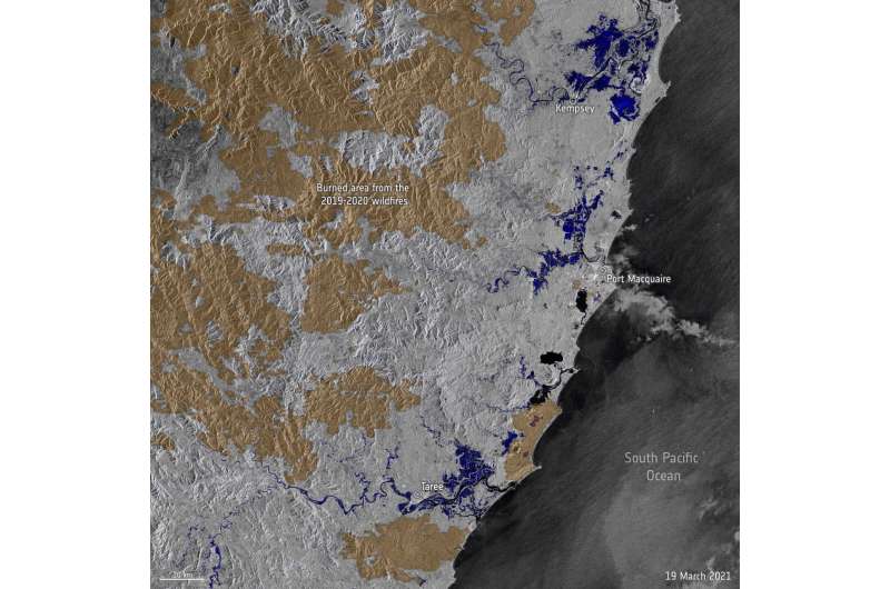 Satellites map record floods in Australia