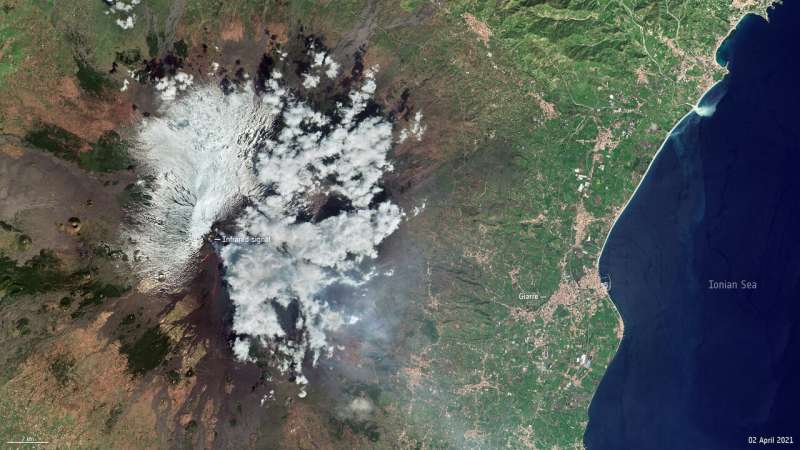 Satellites monitor Mount Etna’s unpredictable behaviour