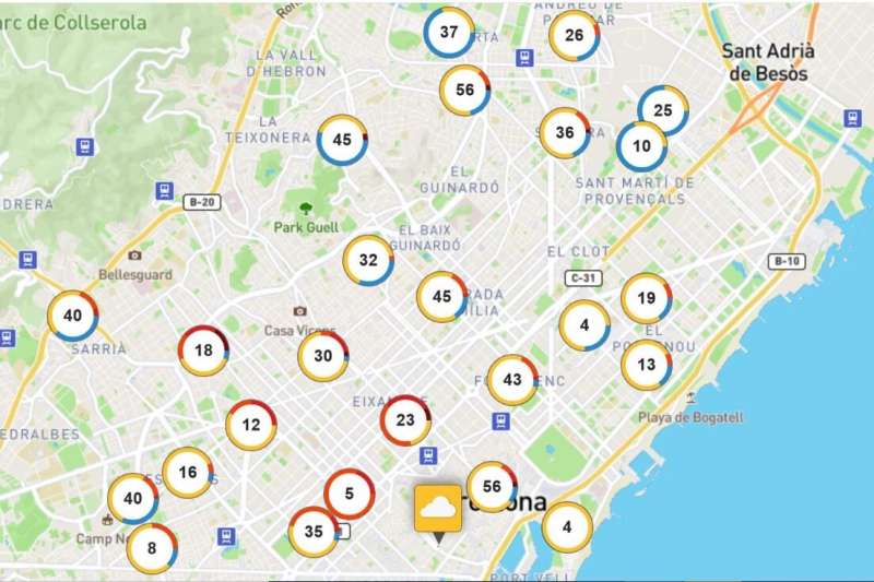 Schools in Barcelona create a map of the city's air pollution thanks to citizen science
