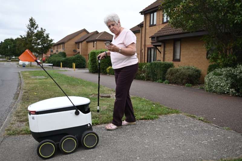 Sheila Rose said the robots have been a 'godsend'as she finds it difficult to get to the shops