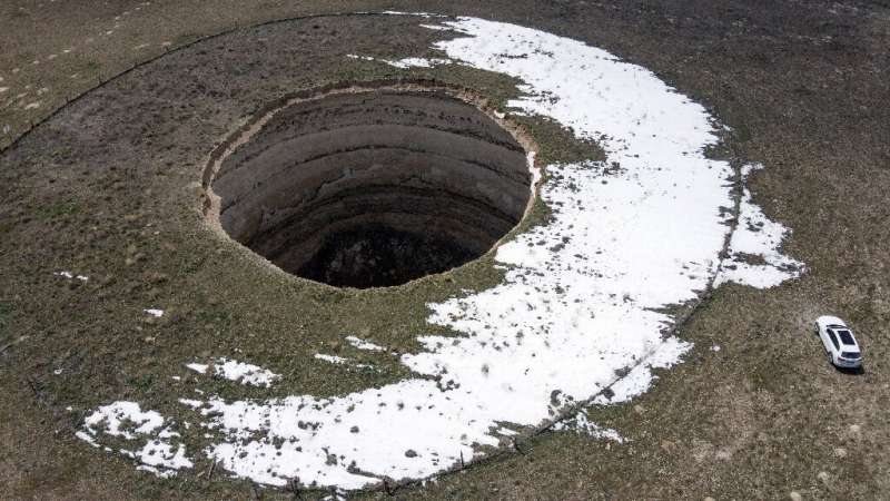 Sinkholes caused by water mismanagement are encroaching on farmers' homes in Turkey