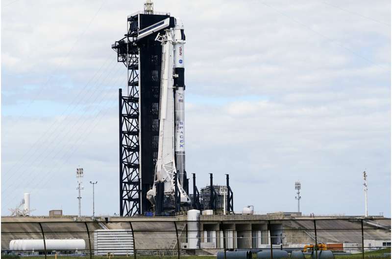 SpaceX aims for night crew launch; ailing astronaut now OK