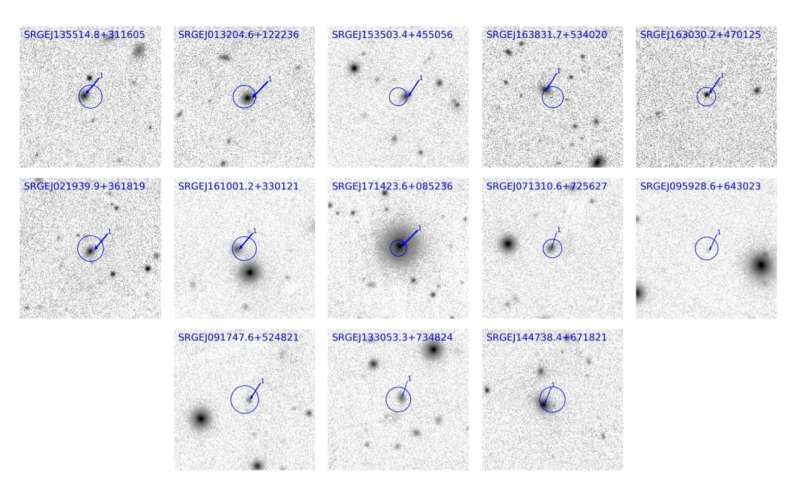Slapové narušení, 13 detekcí teleskopem eRosita