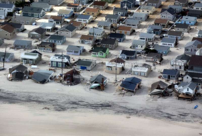 Storm damage on the Atlantic Coast after Hurricane Sandy in 2012