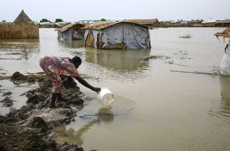 Sudan, which has been hit by unprecedented floods, would be the worst affected by climate change, with GDP plunging 32 percent b