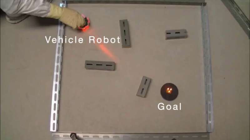 Teaching robots to think like us: Brain cells, electrical impulses steer robot though maze