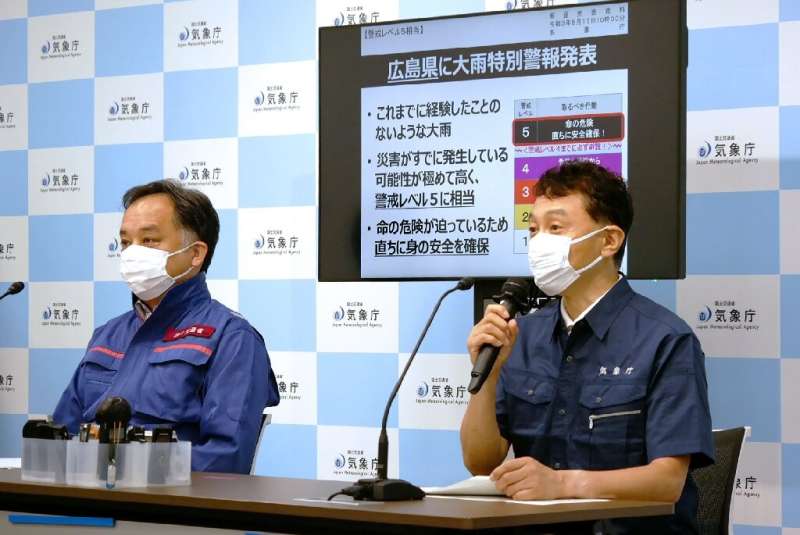 The Japan Meteorological Agency warned of the risk of a 'grave disaster'