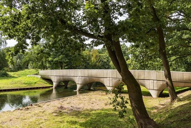 The longest 3D-printed concrete bicycle bridge in the world