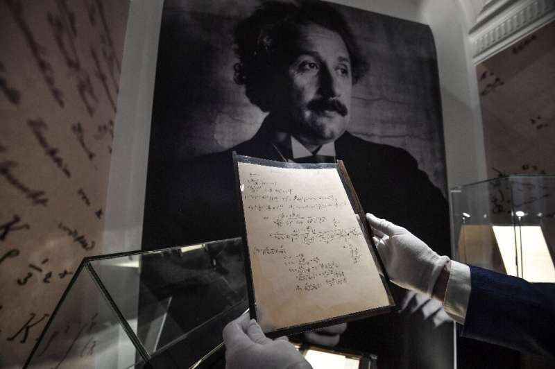 The manuscript contains preparatory work for the physicist's signature achievement, the theory of general relativity