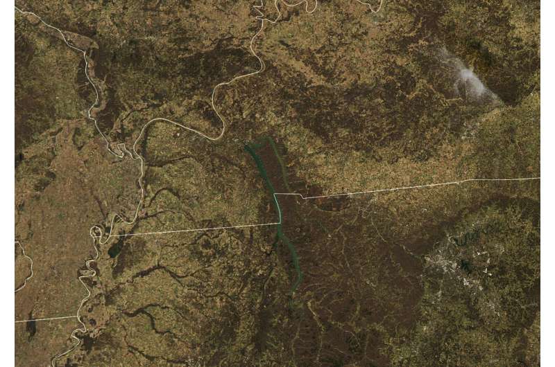 The recent killer tornado’s track is visible from space