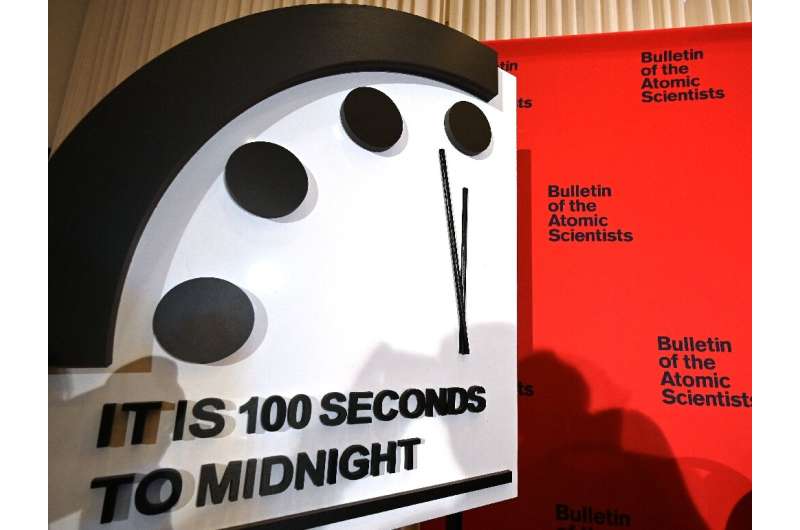 The 'Doomsday Clock' will remain at 100 seconds to midnight, the Bulletin of the Atomic Scientists said, amid the threats from C