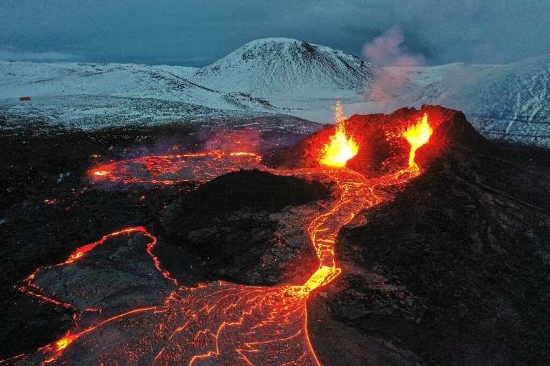 The volcano is about 40 kilometres (25 miles) from the capital Reykjavik