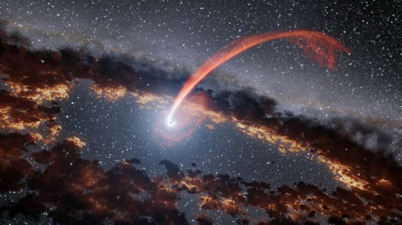 This is what it looks like when a black hole snacks on a star