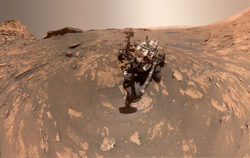 Two versions of a Curiosity selfie: narrow and wide