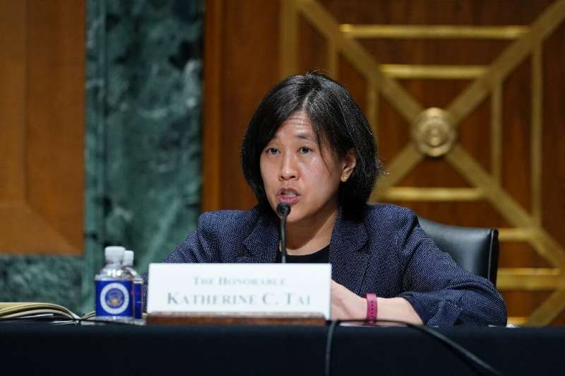 US Trade Representative Katherine Tai testifies before the Senate Finance Committee on May 12, 2021 in Washington
