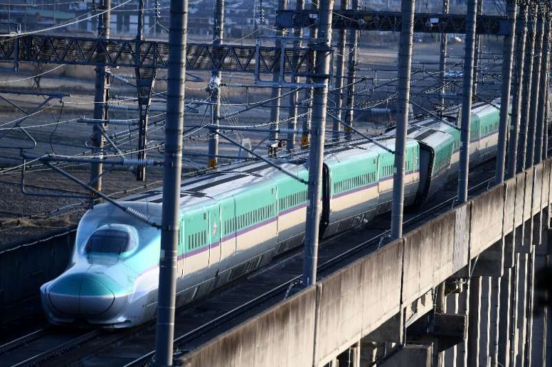 A bullet train was derailed in the quake, but no injuries were reported in the accident