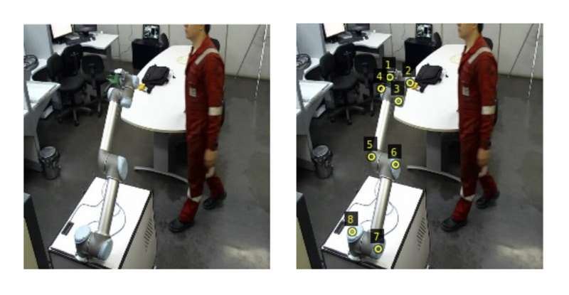 A deep learning framework to estimate the pose of robotic arms and predict their movements 