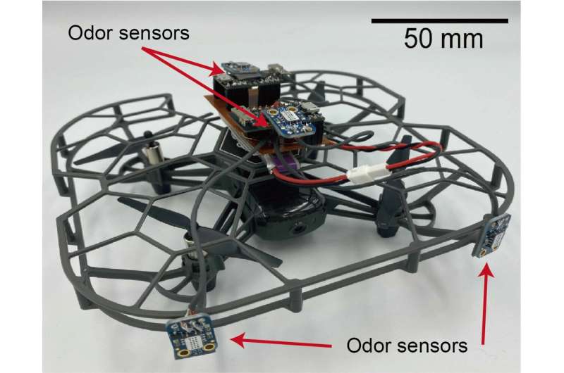 A palm-sized drone to track chemical plumes