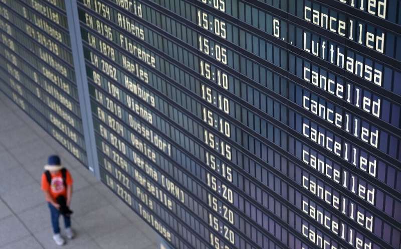 A strike by ground staff forced German national carrier Lufthansa to cancel more than 1,000 flights
