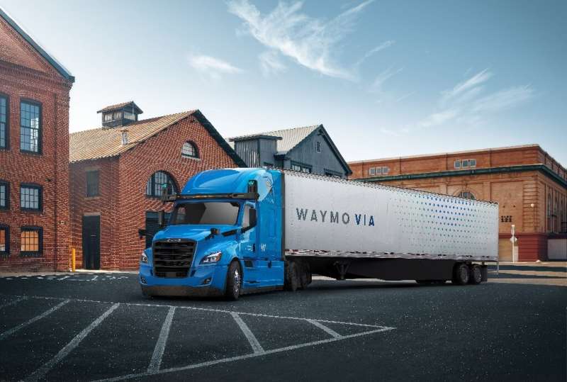 A vision for the future of logistics includes self-driving trucks like this one pictured by Alphabet-owned Waymo handling the lo