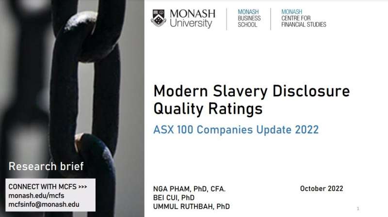 Active monitoring needed in modern slavery reporting regime