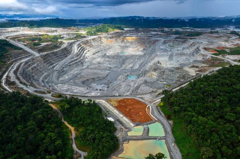 Aerial view of Cobre Panama mine in Panama, operated by First Quantum Minerals of Canada, which the government ordered to halt o