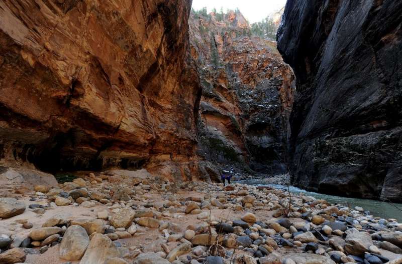An area of Utah's Zion National Park called the Narrows, seen in 2011, suffered a flash flood August 19, 2022, sweeping hikers o