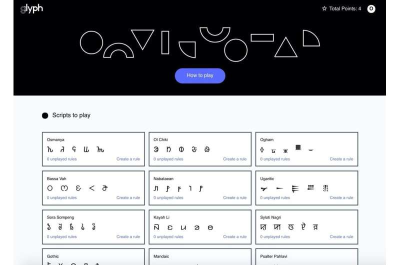 An online game to crowdsource the science of letter shapes