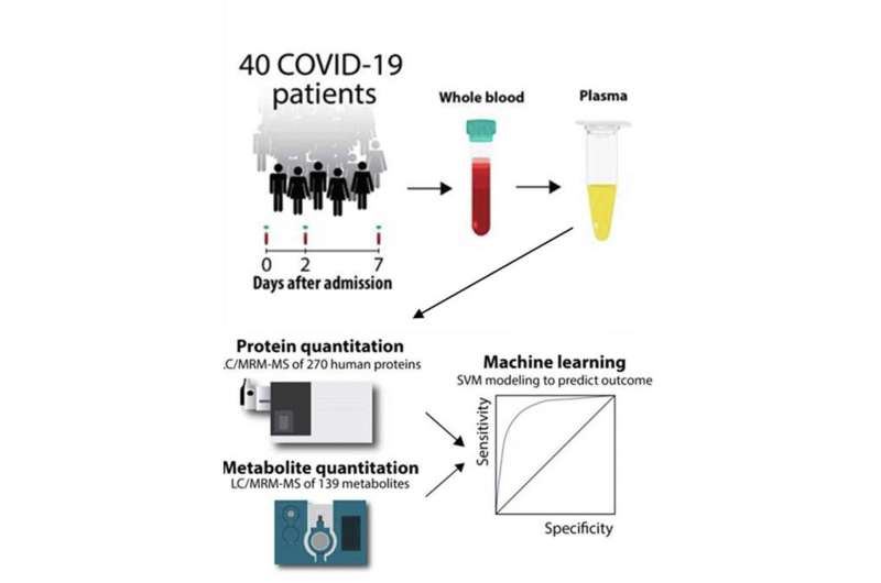 Artificial intelligence and quantitative mass spectrometry predict COVID-19 patient outcomes