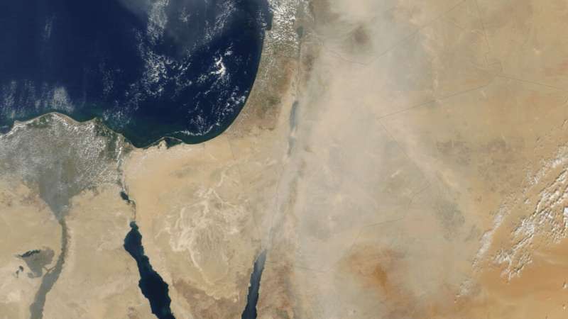 Bacteria travel thousands of kilometers in airborne dust