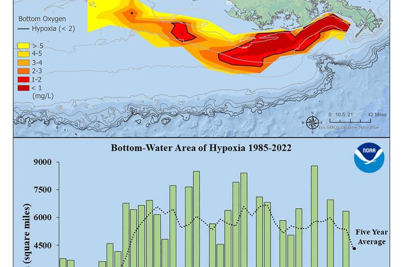 Below-average Gulf of Mexico ‘dead zone’ measured
