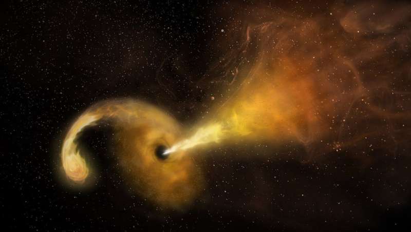 Black hole devours a star decades ago, goes unnoticed until now