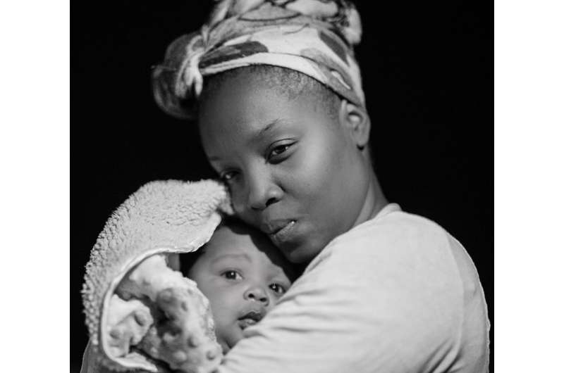 black mom and baby