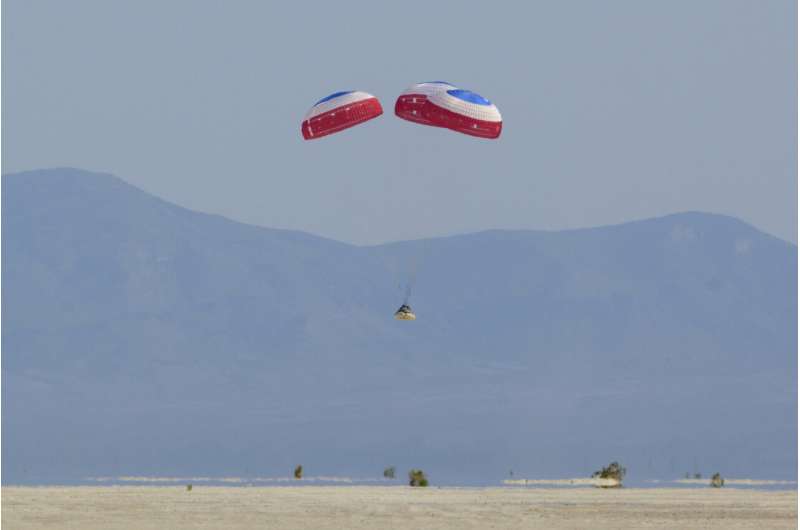 Boeing capsule lands back on Earth after space shakedown