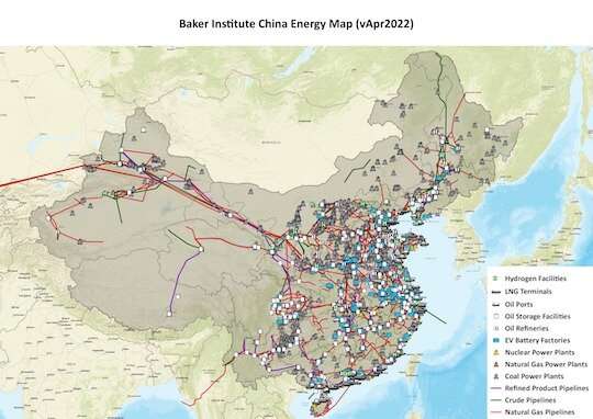 China’s energy infrastructure mapped for 2022