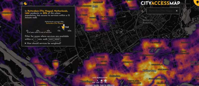 CityAccessMap: Addressing urban inequalities with open-source data