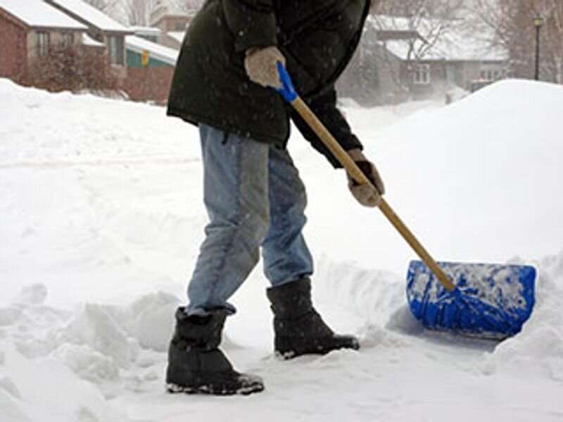 Don't snow shovel your way to a heart attack