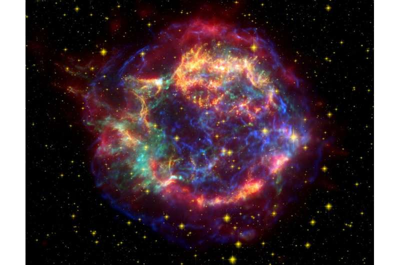 The release nebula of supernova Cassiopeia A is not as large