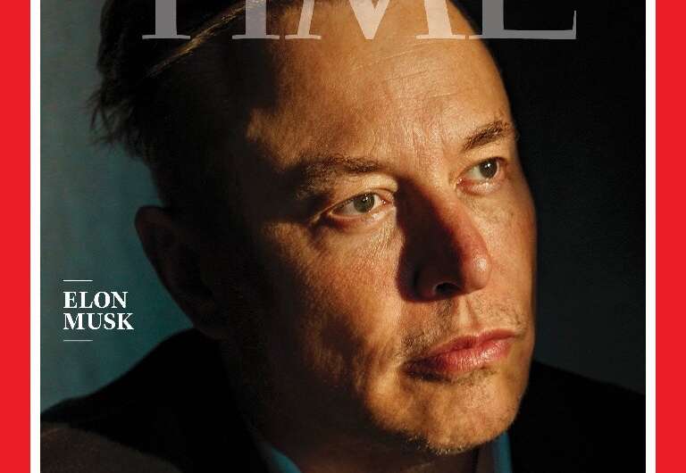 Elon Musk, shown on the Time magazine Person of the Year cover in December 2021, complained about the business environment in Ca