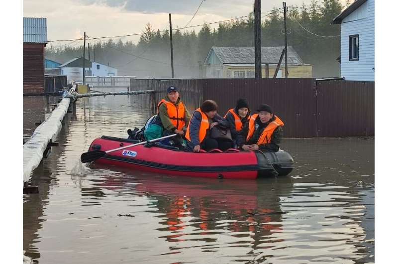 Emergency services have had to evacuate residents of flooded villages in Yakutia