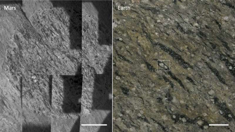 Enigmatic rocks on Mars show evidence of a violent origin