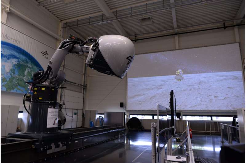 ESA astronaut performs simulated polar moon landing