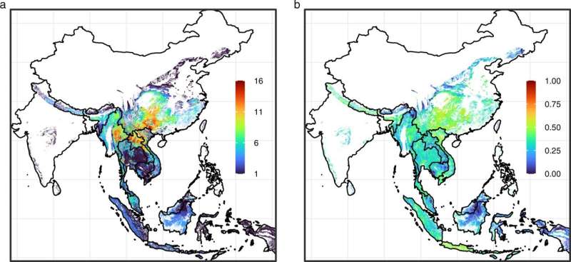 Estimating the risk of SARS-related coronaviruses from bats in Southeast Asia