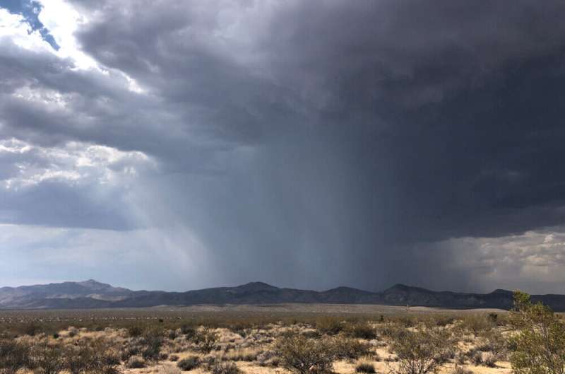 Following rain, desert microbes exhale potent greenhouse gas