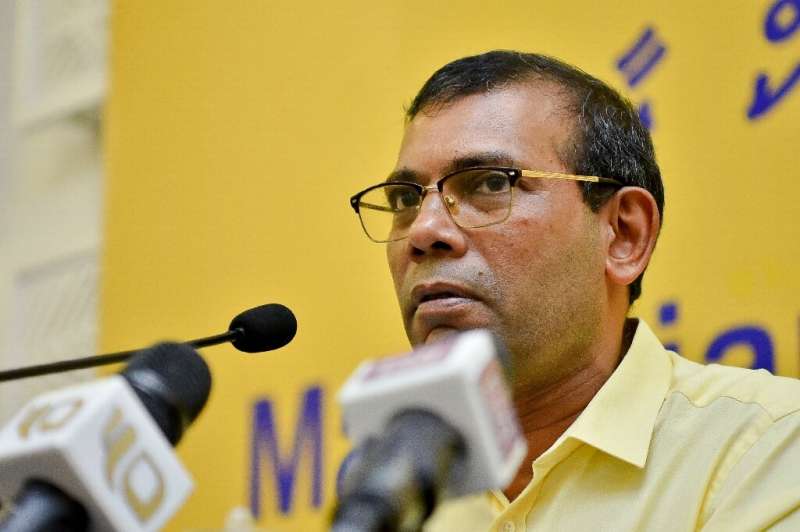 Former Maldives president Mohamed Nasheed, pictured in October 2019, says loss of land and identity is 'the biggest tragedy that