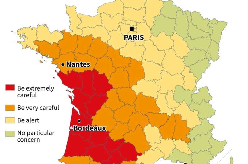 France heatwave warnings