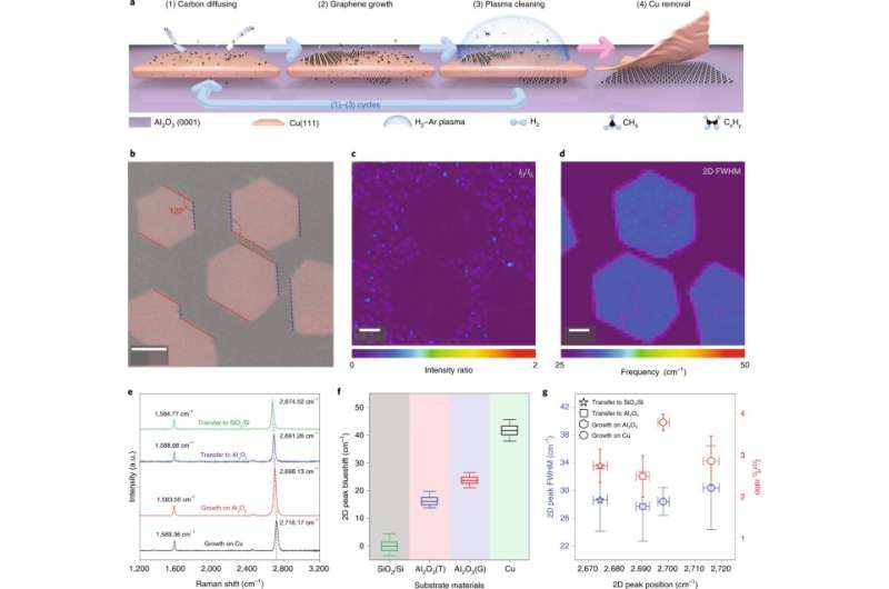 Graphene crystals grow better under copper cover