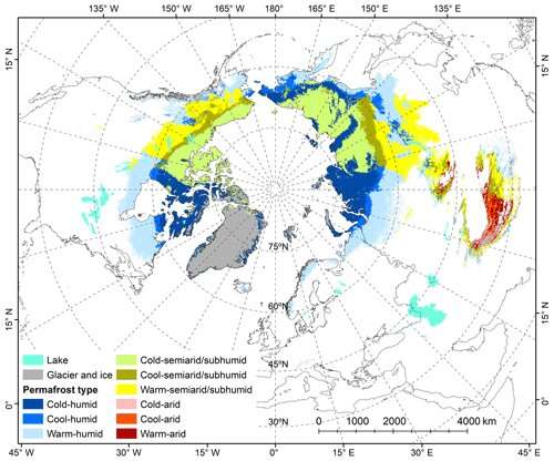 Highly accuracy permafrost maps of the Northern Hemisphere published